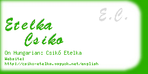 etelka csiko business card
